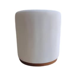 Puff Redondo Saturno Bouclé Off White