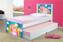 Cama Princesa e Unicórnio com Auxiliar