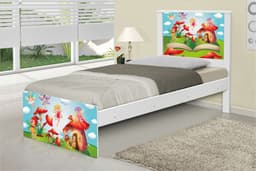 Cama Solteiro Adesivada Mundo das Fadinhas