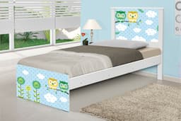 Cama Solteiro Corujinhas com Colchão