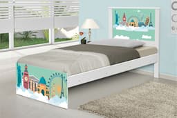 Cama Solteiro Mundo Viagens com Colchão