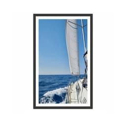 Quadro Decorativo com Moldura Barco Preto
