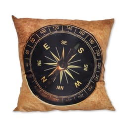 Almofada Bussola Marrom 42x42cm Uniart