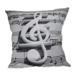 Almofada Nota Musical Branco 42x42cm Uniart