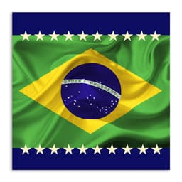 Quadro Bandeira Uniart Verde 45x45cm