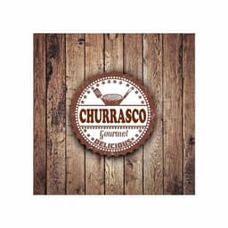 Quadro Churrasco Despojado Marrom 45x45cm