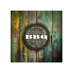 Quadro Churrasco Verde 45x45cm