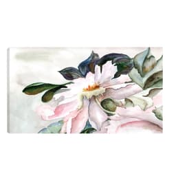 Quadro Flor Branco 55x100cm
