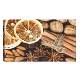 Quadro Frutas Secas Bege 55x100cm