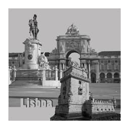 Quadro Impressão Digital Lisboa 30x30