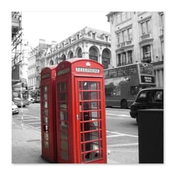 Quadro Londres Uniart Vermelho 30x30cm