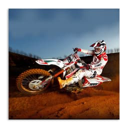 Quadro Moto Uniart Branco 45x45cm