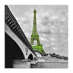 Quadro Paris Torre Uniart Verde 45x45cm
