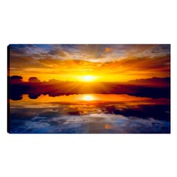 Quadro Por do Sol Amarelo 55x100cm
