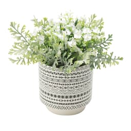Cachepot Aztec Branco 10 x 11 cm