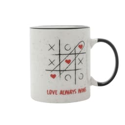 Caneca Game Love Branca e Preta 9,6x8x8 cm