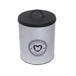 Pote Cat Food Preto e Cinza 26x19,5x19,5 cm