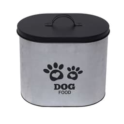 Pote Dog Food Preto e Cinza 21x15x25 cm