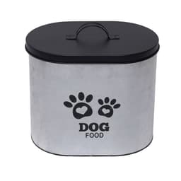 Pote Dog Food Preto e Cinza 25,5x20x30 cm