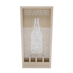 Quadro Decorativo Game Beer Bege 40x19x5 cm