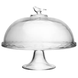 Boleira com Tampa e Pé Bird Transparente