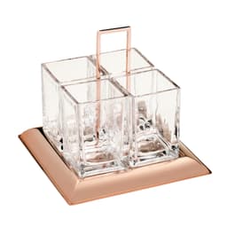 Porta Talher Sous Chef Incolor e Dourado