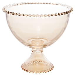 Saladeira com Pé Pearl Âmbar 21x21 cm
