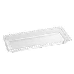 Travessa Pearl Transparente 13x30 cm