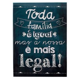 Quadro Toda Família Preto e Branco