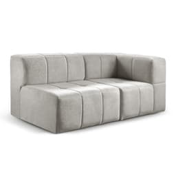 Sofá Box 2 Lugares - Bouclé Cinza