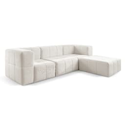 Sofá Box 3 Lugares - Bouclé Nude
