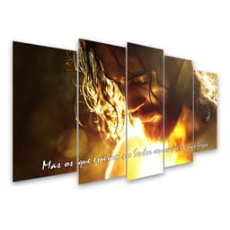 Kit Quadro Decorativo Religioso Para Sala de Estar 108x60cm A37 - Pallazio