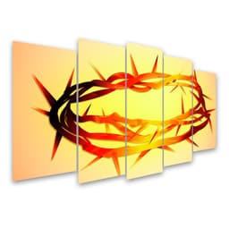 Kit Quadro Decorativo Religioso Para Sala de Estar 128x72cm A217 - Pallazio