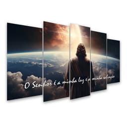 Kit Quadro Decorativo Religioso Para Sala de Estar 158x90cm A31 - Pallazio