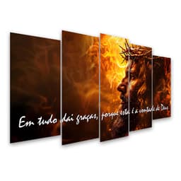 Kit Quadro Decorativo Religioso Para Sala de Estar 88x48cm A163 - Pallazio