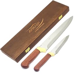 Kit Churrasco e Cozinha Arkhip Grãnchef 12'' e 6' Cabo Madeira Caixa