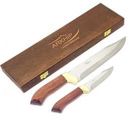 Kit Churrasco e Mesa Arkhip Grãnchurrita 10'' e 5'' Cabo Madeira Caixa