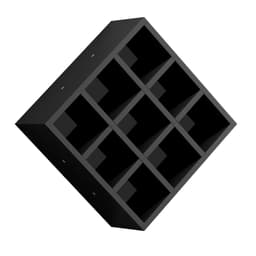 Nicho de Parede Porta Toalha Para Salão Barbearia 9 Divisões Preto - AJL Móveis