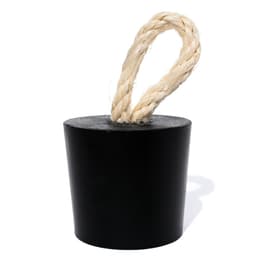 Peso de Porta Artesanal 1,3Kg Concreto com Base Anti Risco - Preto Fosco