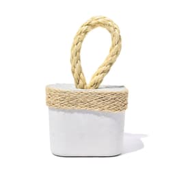 Peso de Porta Artesanal Cubo 1,5Kg Concreto com Base Anti Risco - Corda