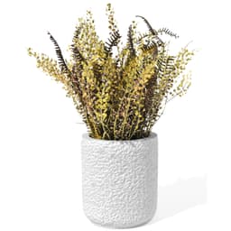 Vaso Decorativo Texturizado 10cm em Cimento Artesanal - Branco