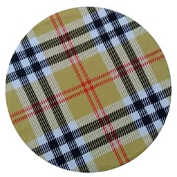 Capa p sousplat tecido 35cm Redondo decorado luxo Xadrez
