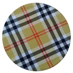 Capa sousplat Redondo decorativo Premium Xadrez estampado