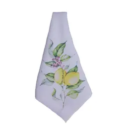 Guardanapo mesa tecido decorativo 45x45cm Limões designer verde