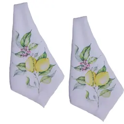 Jogo 2 Guardanapo mesa decorado 45x45 limão luxo premium