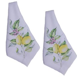 Jogo 2 Guardanapo mesa decorativo 45x45 limão designer verde