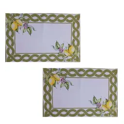 Jogo 2 Lugar Americano luxo designer decorativo Limão verde