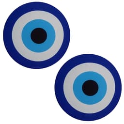 Jogo 2 capas sousplat redondo tecido estampado Olho Grego premium