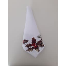 Jogo 4 Guardanapo tecido estampado 45x45 Folhas luxo premium