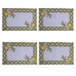Jogo 4 Lugar Americano mesa premium decorado 50x37 Limões